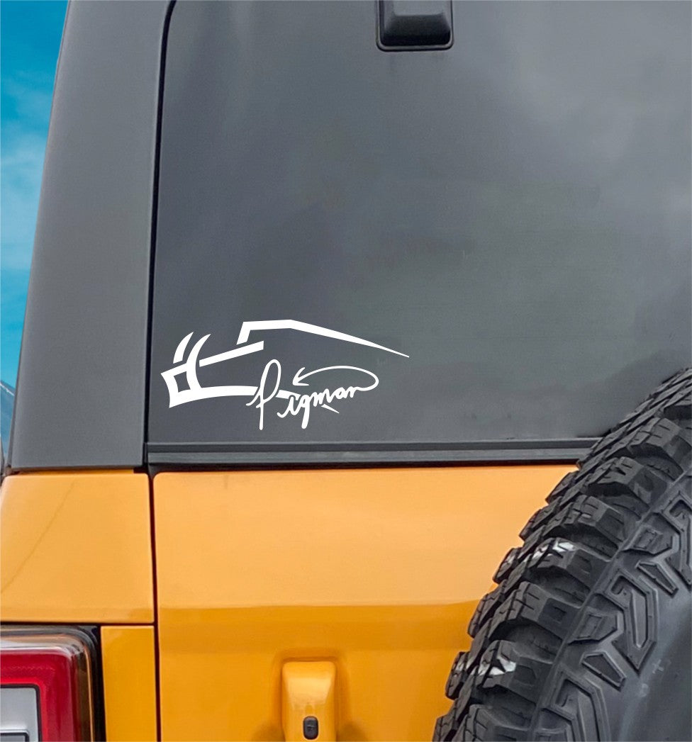 Pigman Archery decal, sticker, hunting fishing decal, car sticker