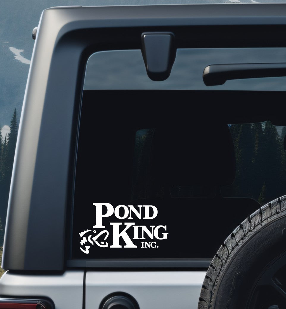 Pond King decal, sticker, hunting fishing decal, car sticker