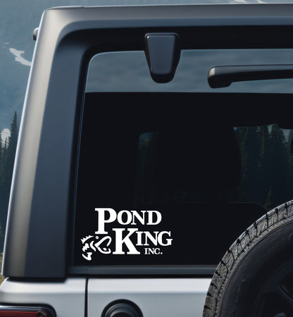 Pond King decal, sticker, hunting fishing decal, car sticker
