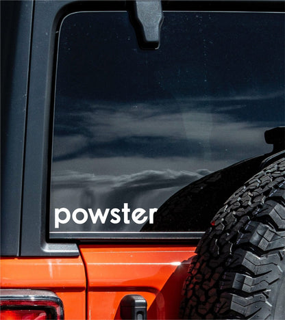 Powster decal, sticker, ski decal, car sticker
