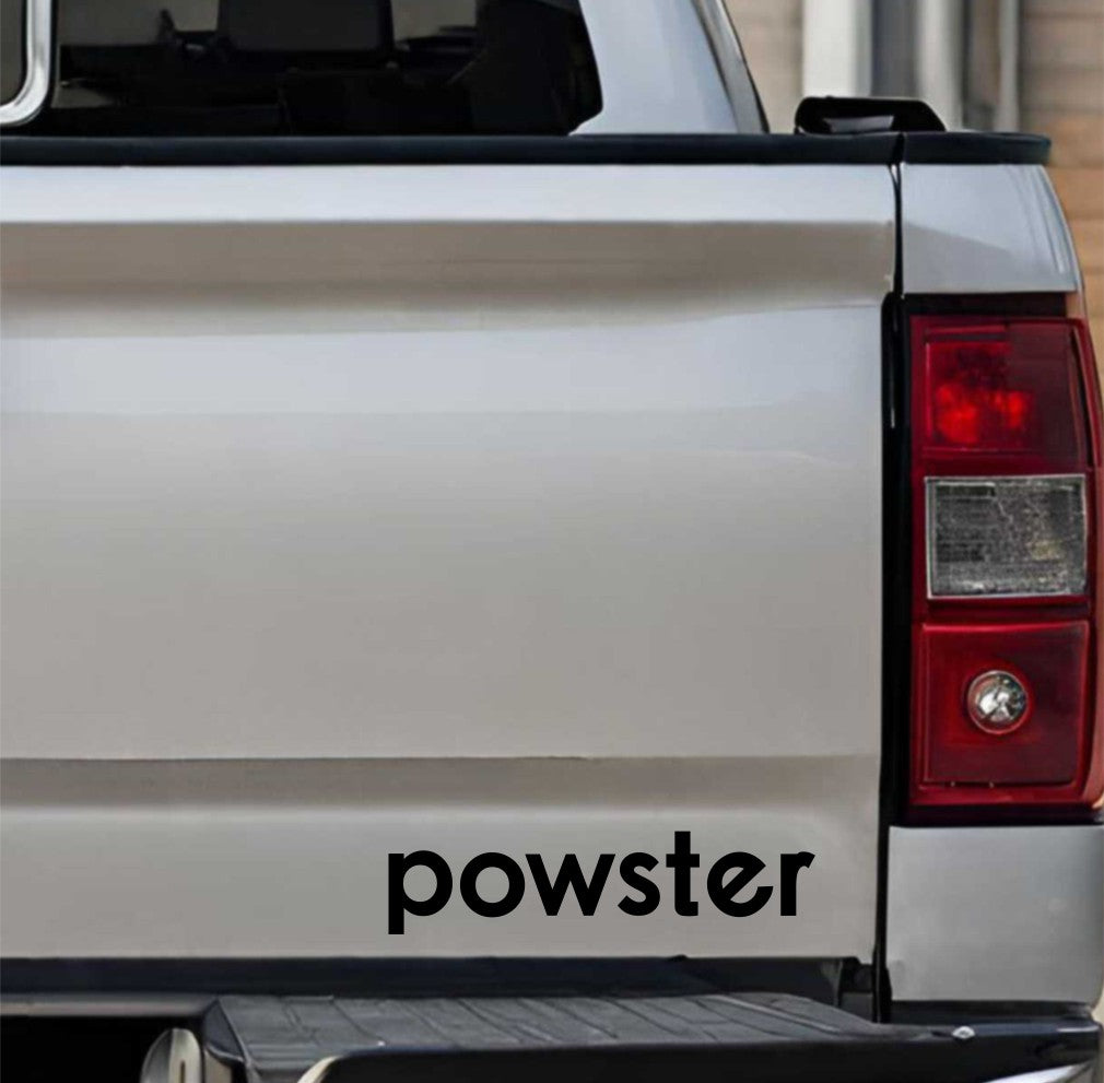 Powster decal, sticker, ski decal, car sticker