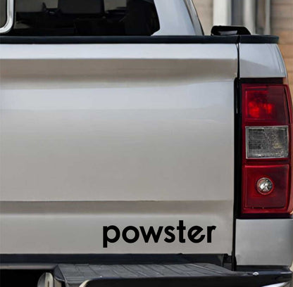 Powster decal, sticker, ski decal, car sticker