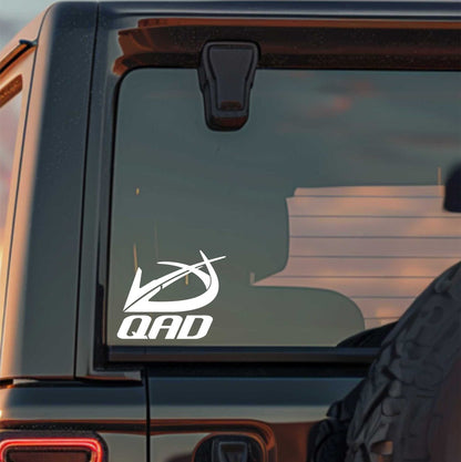 QAD Quality Archery Designs decal, sticker, fishing hunting sticker, car decal b