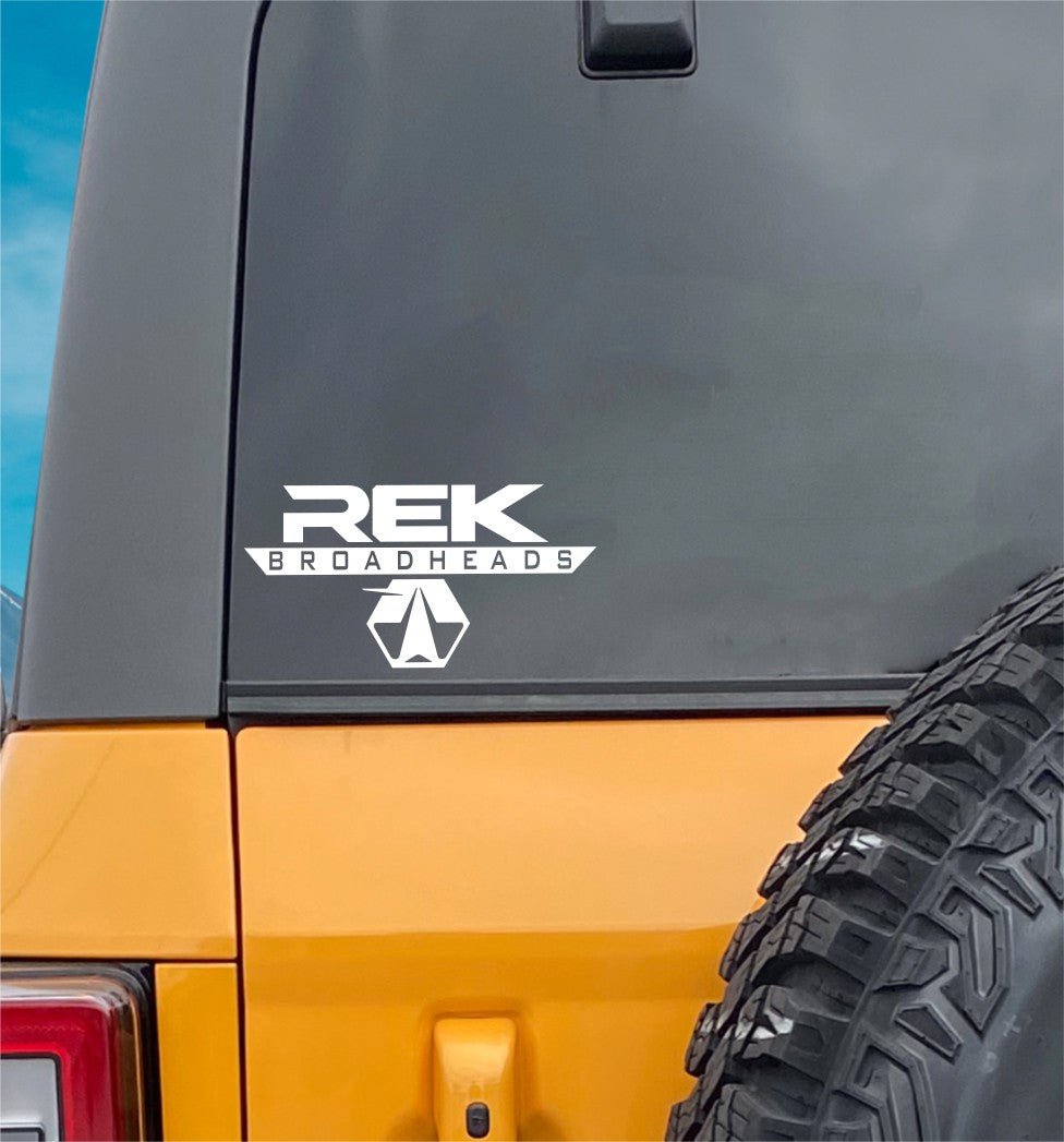 REK  Broadheads decal, sticker, hunting fishing decal, car sticker