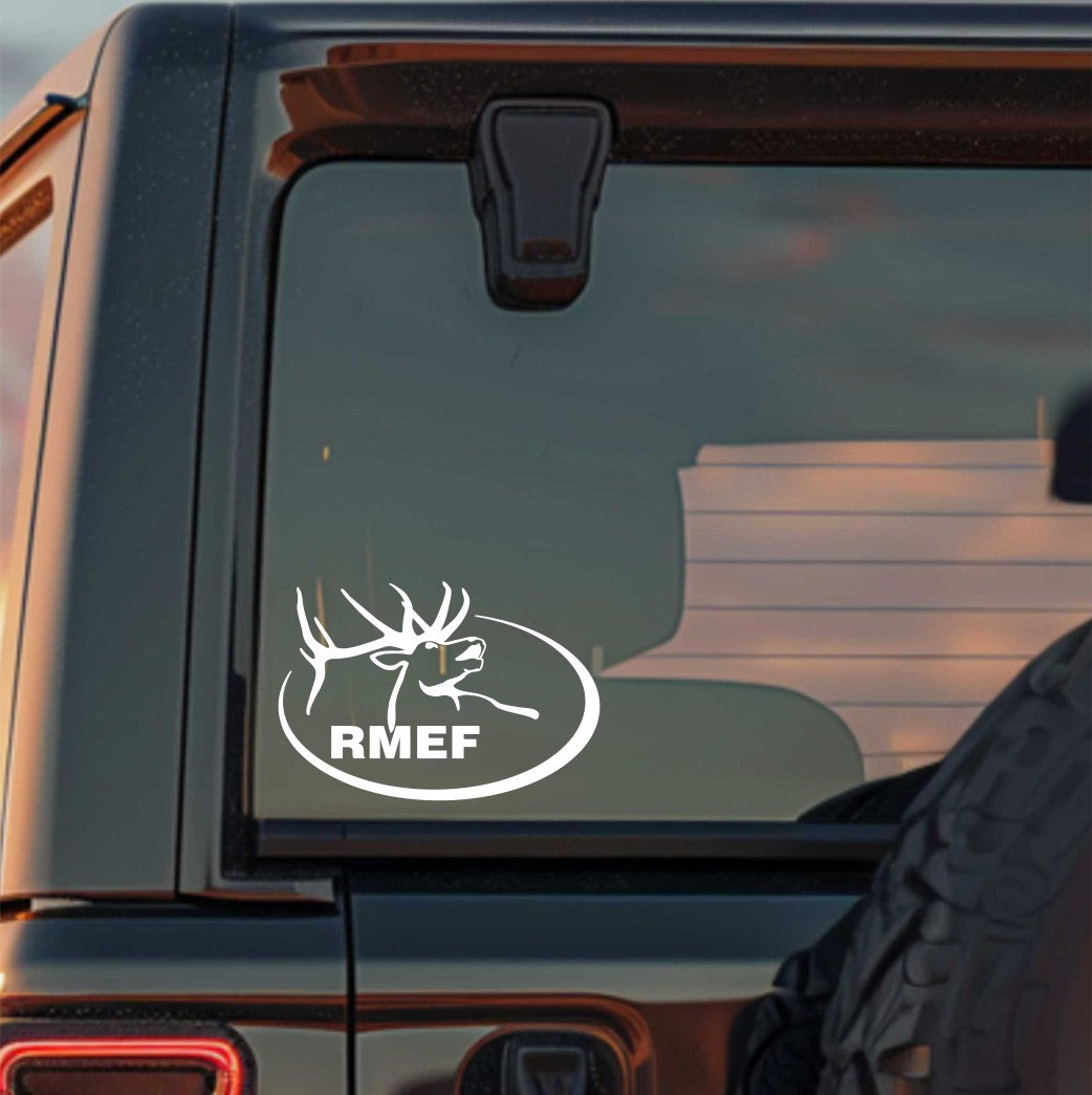 Rocky Mountain Elk Foundation decal, sticker, hunting fishing decal, car sticker