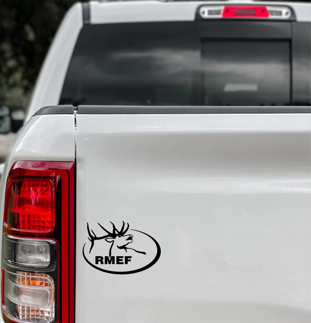 Rocky Mountain Elk Foundation decal, sticker, hunting fishing decal, car sticker