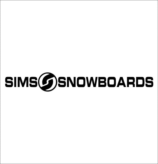 Sims Snowboards decal, ski snowboard decal, car decal sticker