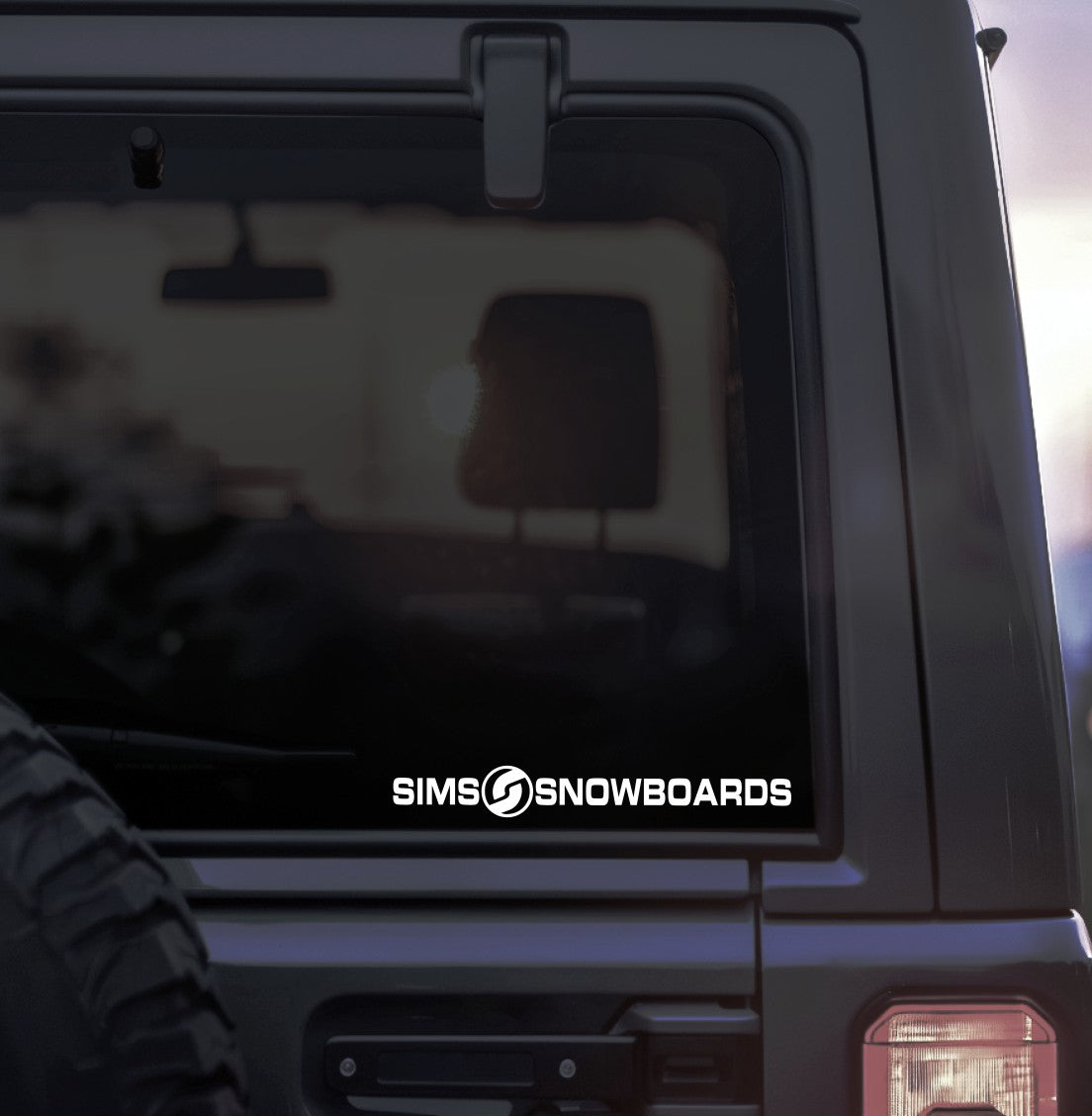 Sims Snowboards decal, ski snowboard decal, car decal sticker