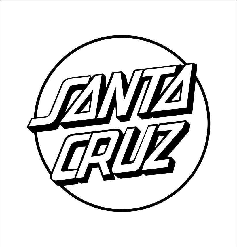 Santa Cruz Skateboards decal, skateboarding decal, car decal sticker