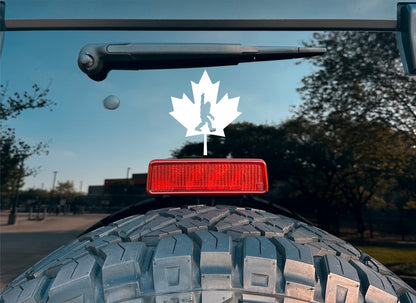 Sasquatch peace symbol in maple leaf decal, sticker, canada sticker, car decal
