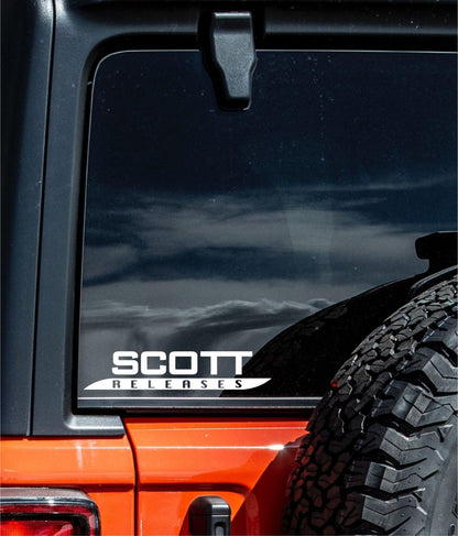 Scott Releases decal, sticker, hunting fishing decal, car sticker