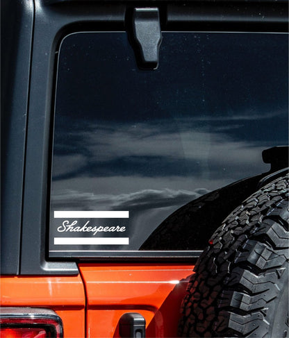 Shakespeare decal, sticker, hunting fishing decal, car sticker