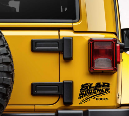 Slab Slasher Hooks decal, sticker, hunting fishing decal, car sticker