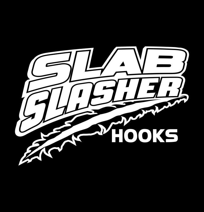 Slab Slasher Hooks decal, sticker, hunting fishing decal, car sticker