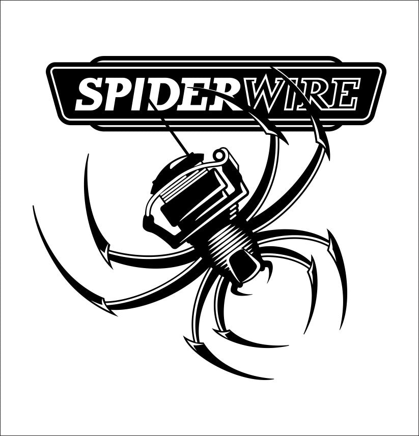 Spiderwire decal, sticker, hunting fishing decal, car sticker