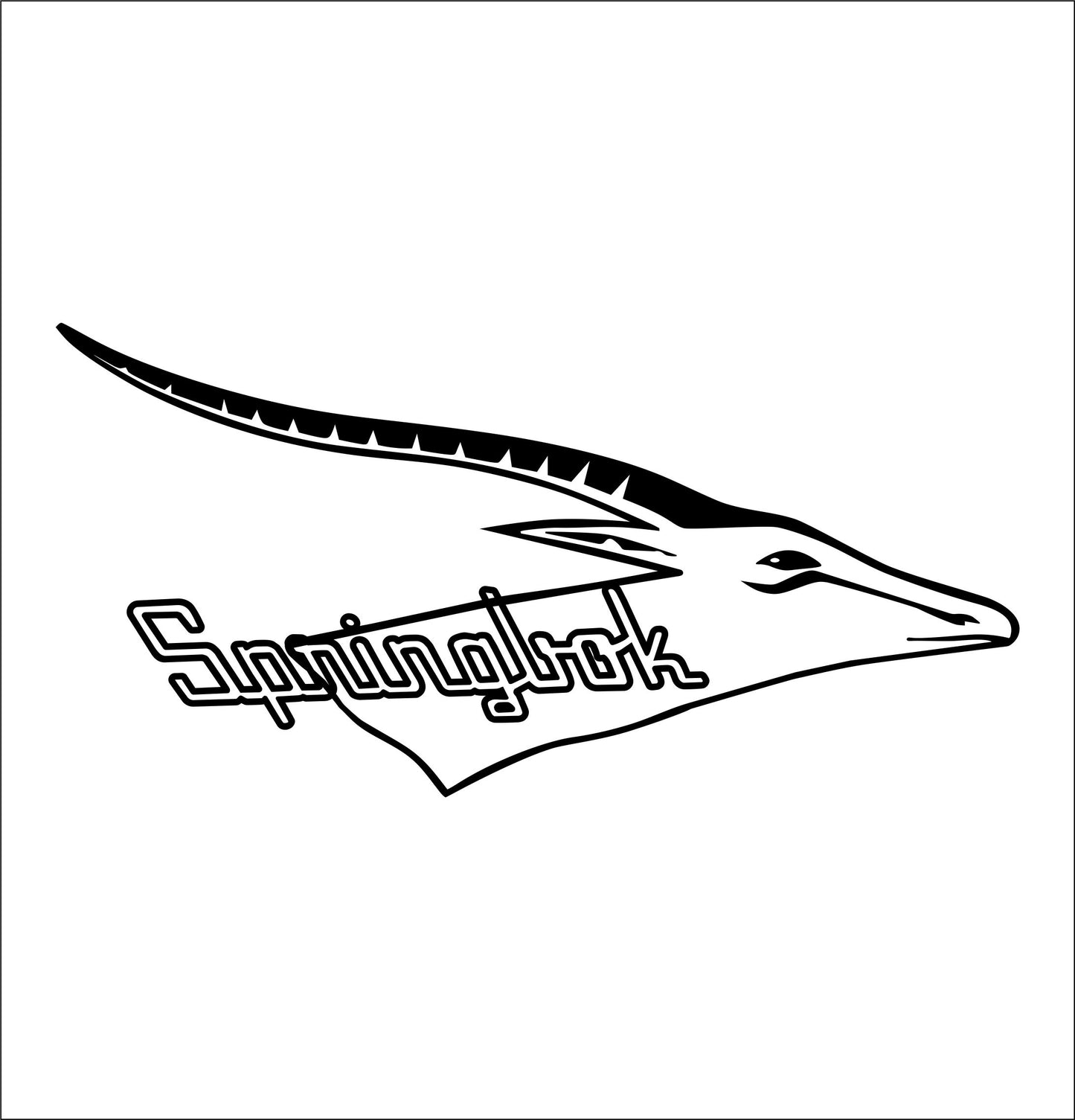 Springbok boats decal, sticker, hunting fishing decal, car sticker