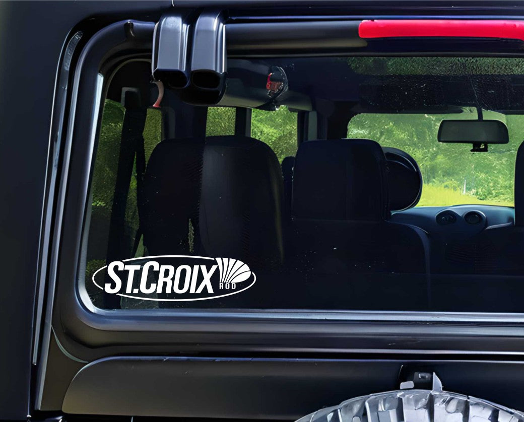 St. Croix Rods decal, sticker, hunting fishing decal, car sticker