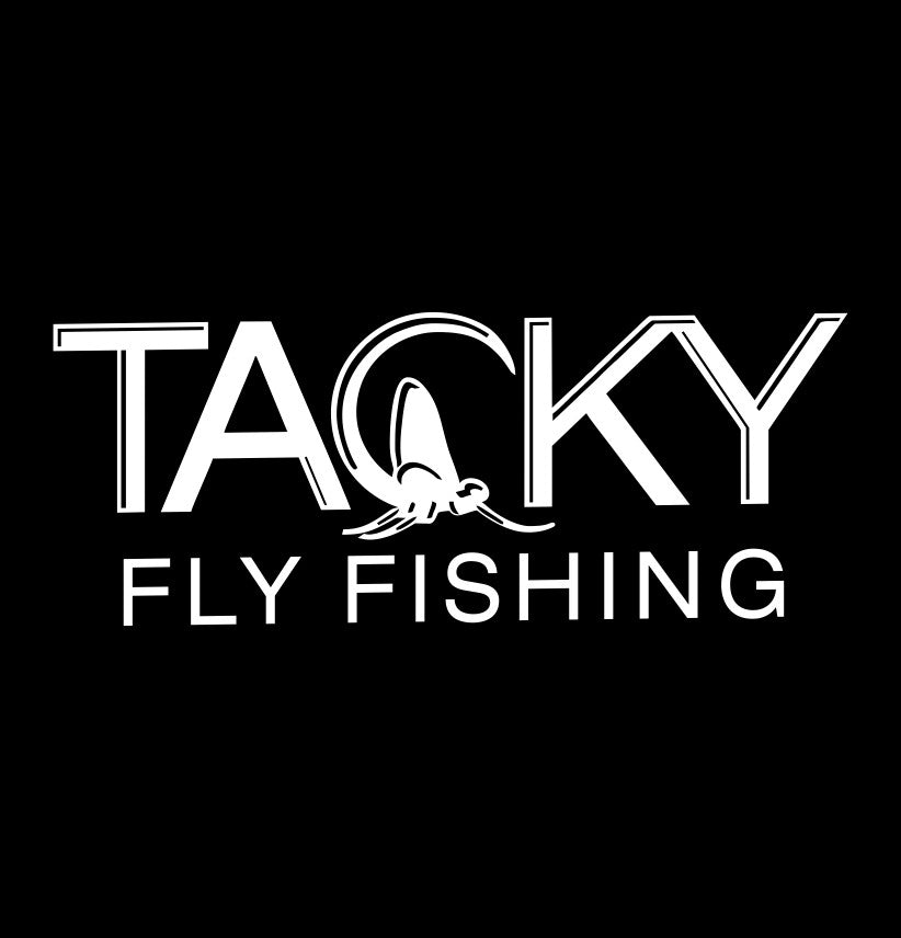Tacky Fly Fishing decal, sticker, fishing hunting sticker, car decal