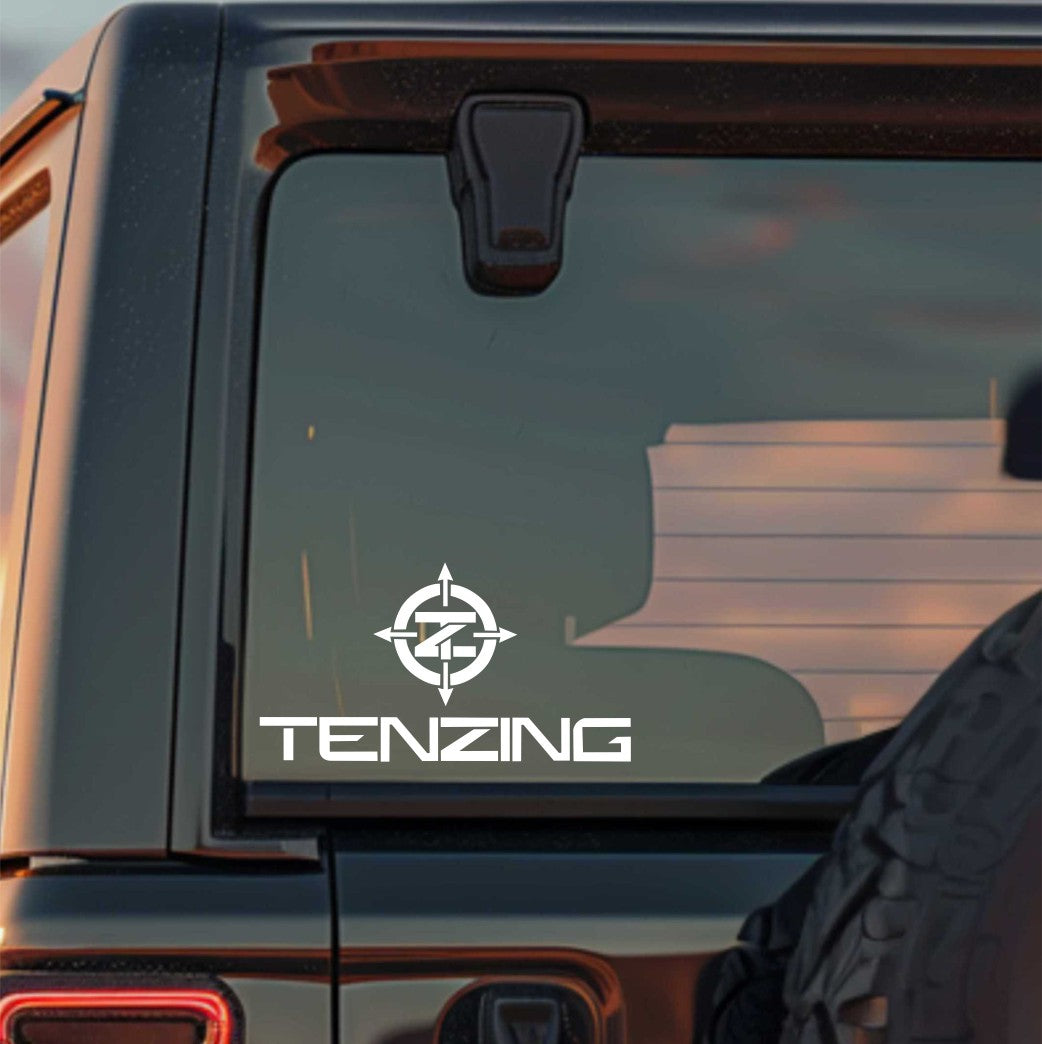 Tenzing outdoors decal, sticker, fishing hunting sticker, car decal b
