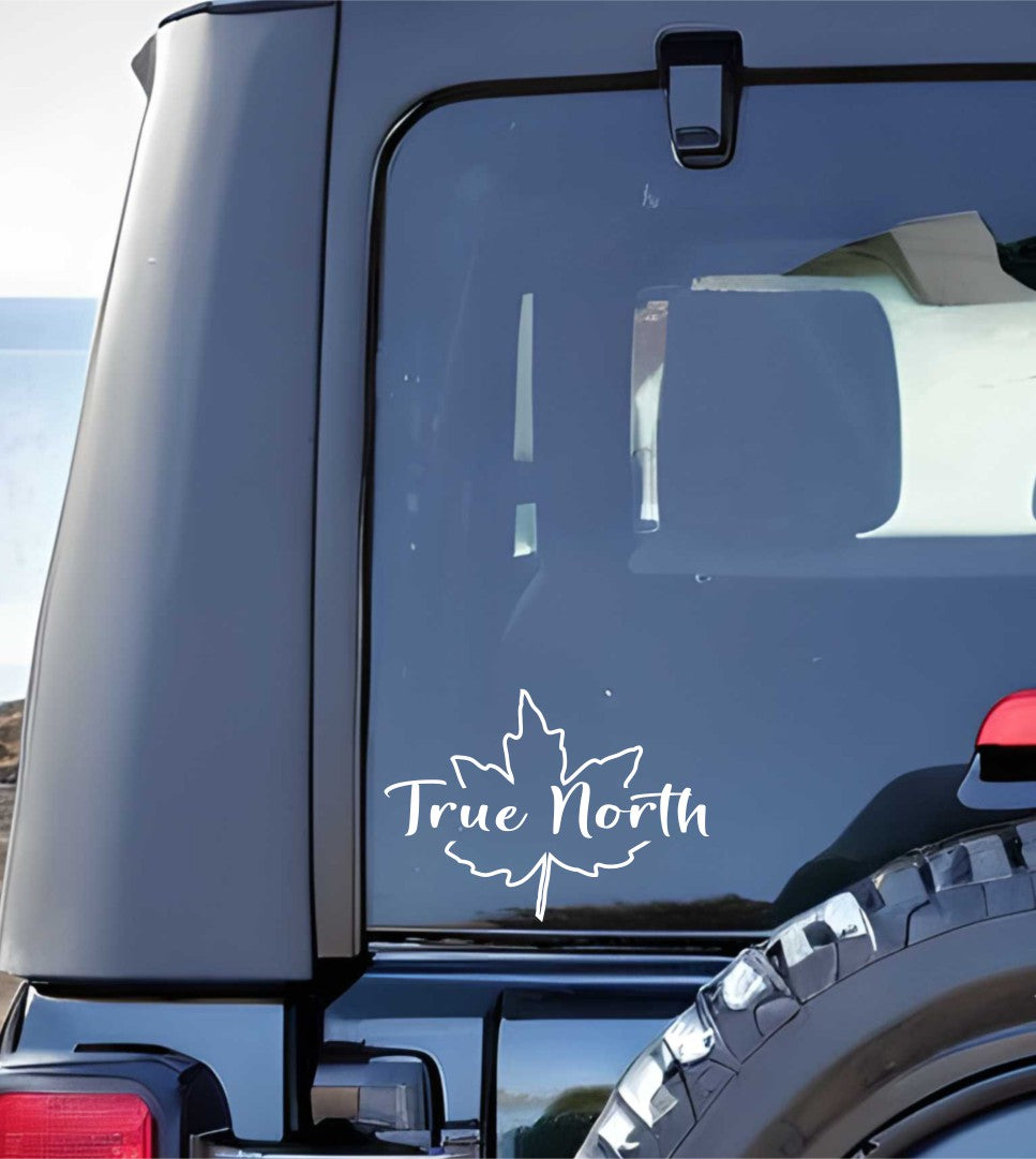 True North decal, sticker, canada sticker, car decal