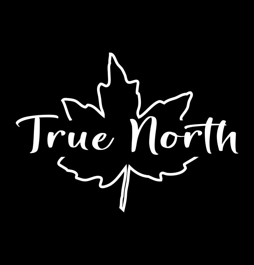 True North decal, sticker, canada sticker, car decal