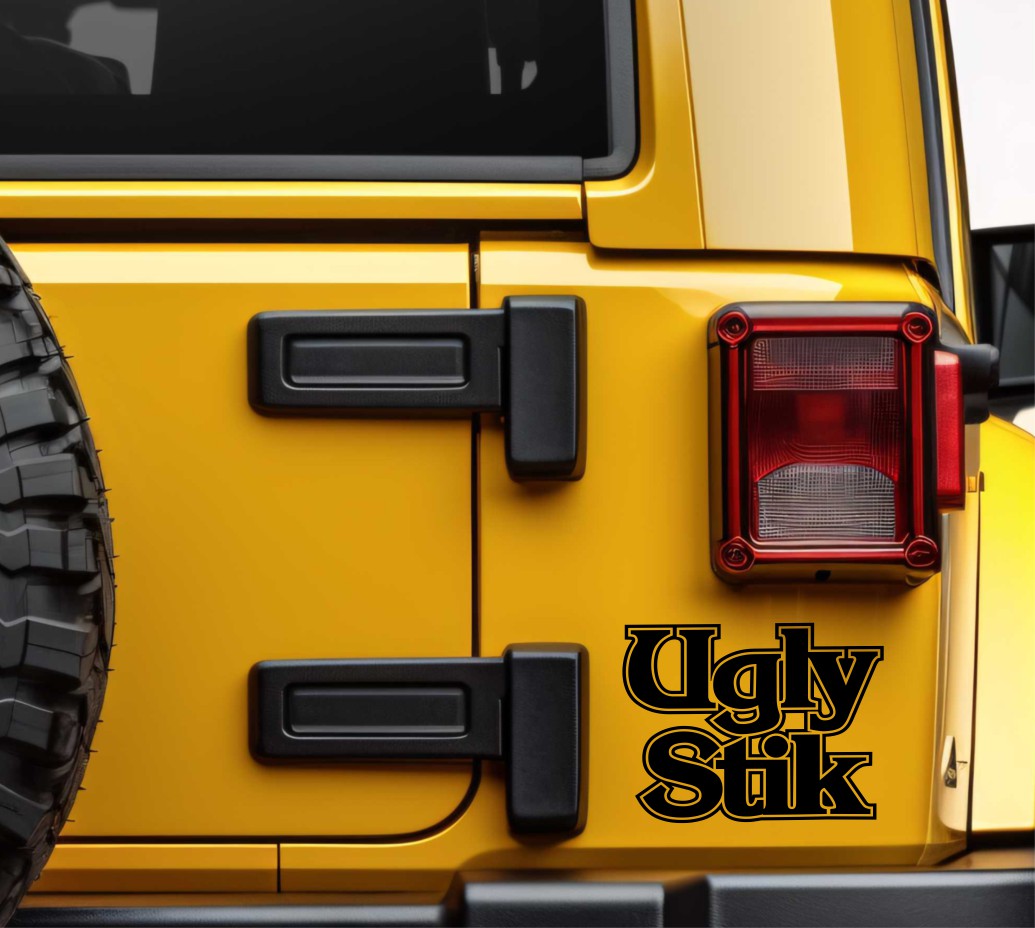 Ugly Stik decal, sticker, hunting fishing decal, car sticker b