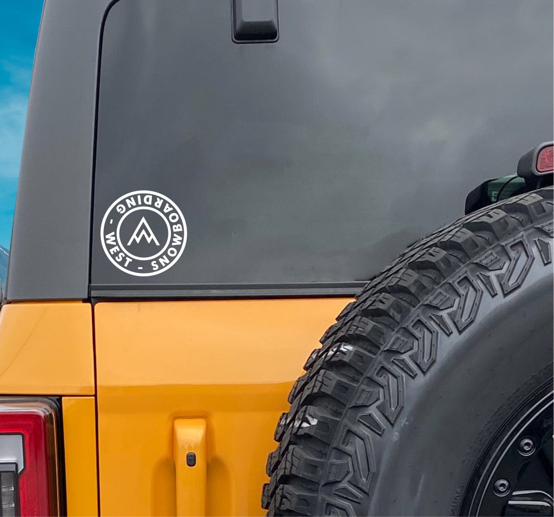West Snowboarding decal, sticker, ski snowboard decal