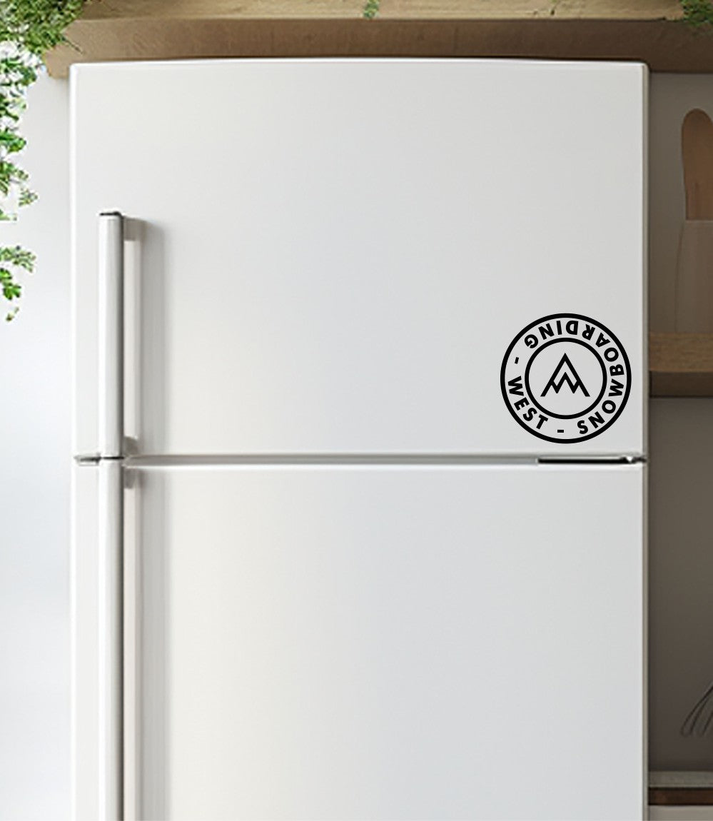 West Snowboarding decal, sticker, ski snowboard decal