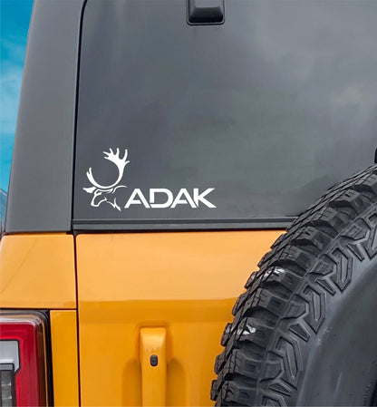 adak hunt decal, hunting, fishing car decal, sticker