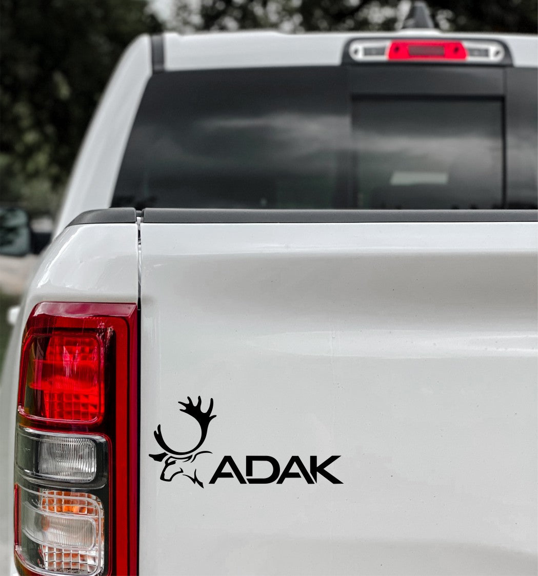adak hunt decal, hunting, fishing car decal, sticker