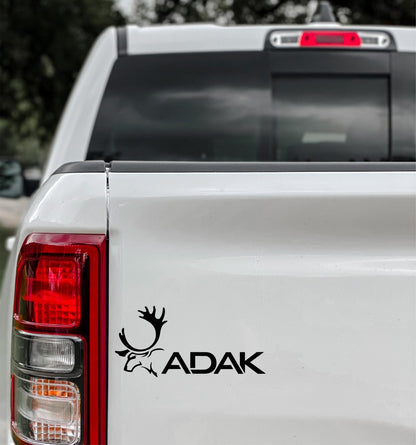 adak hunt decal, hunting, fishing car decal, sticker