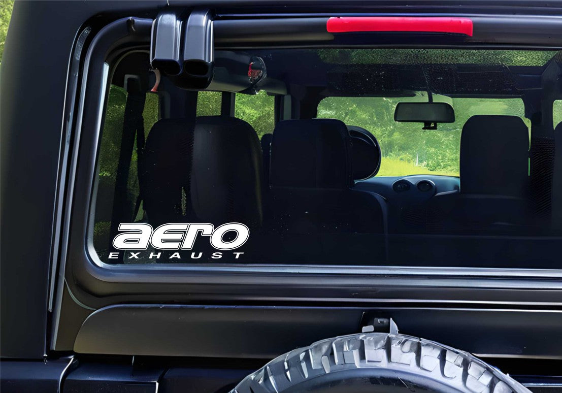 aero exhaust decal, sticker,  performance decal sticker