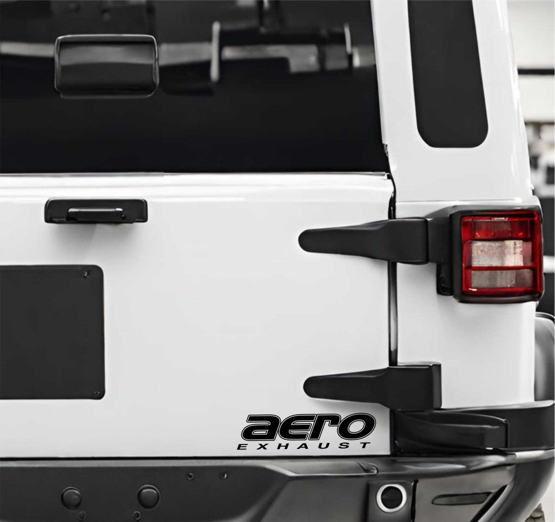 aero exhaust decal, sticker,  performance decal sticker