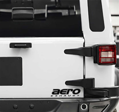 aero exhaust decal, sticker,  performance decal sticker