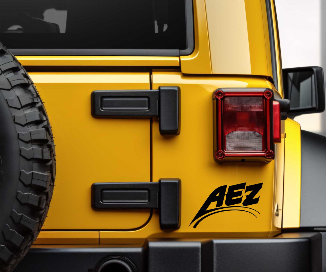 aez wheels decal, sticker, car decal sticker
