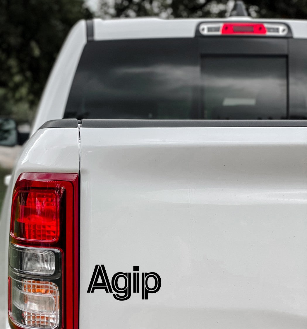 agip decal, sticker, car decal
