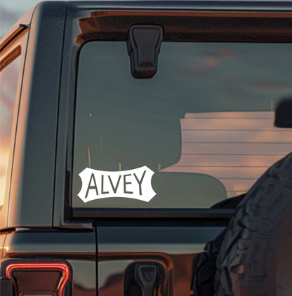 alvey decal, sticker, fishing hunting decal, car sticker