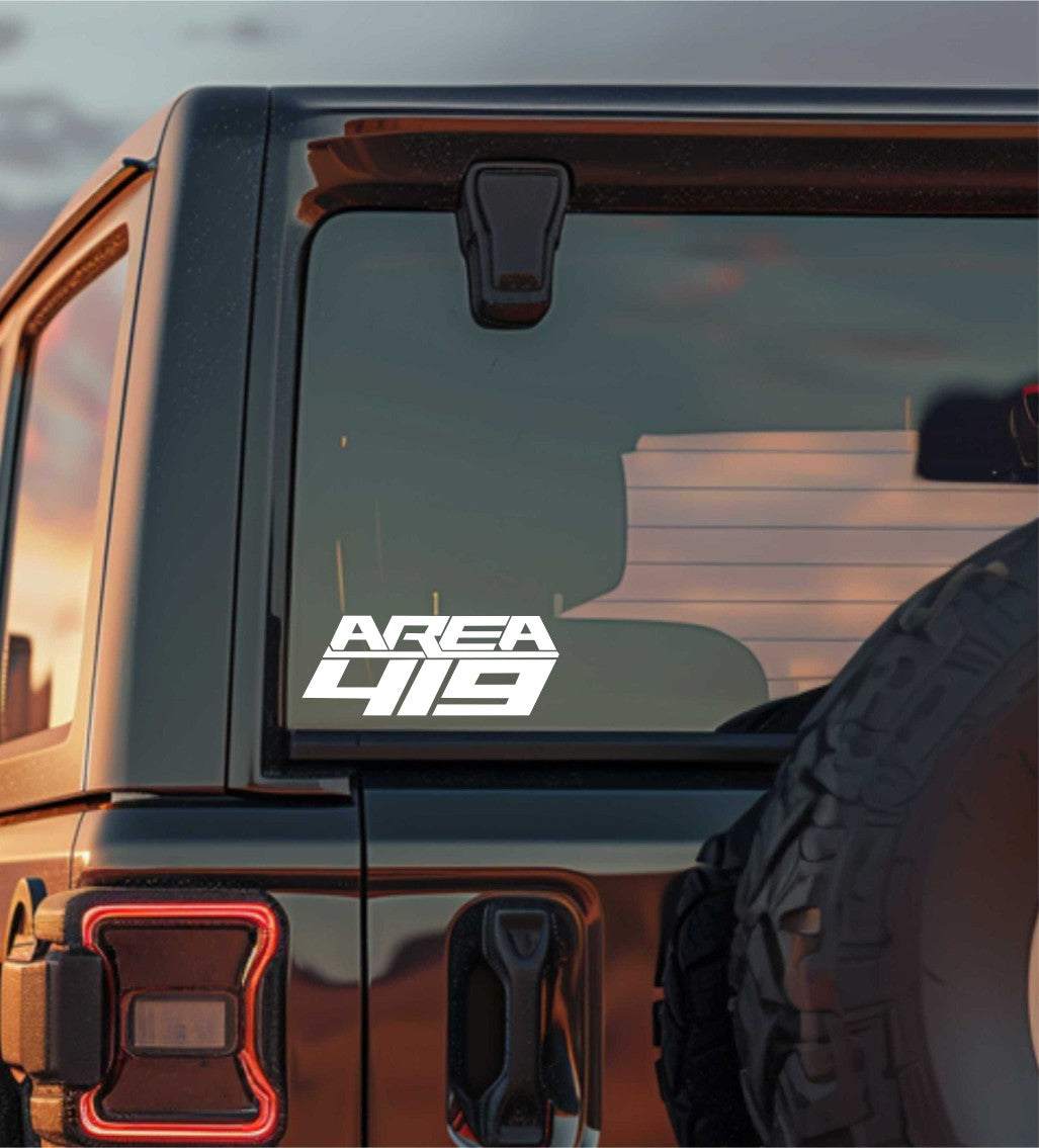 Area 419 decal, sticker, firearm decal