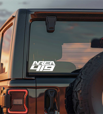 Area 419 decal, sticker, firearm decal