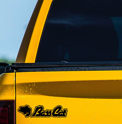 bass cat decal, sticker, fishing hunting decal, car sticker