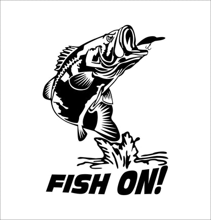 Bass Fish on fishing decal