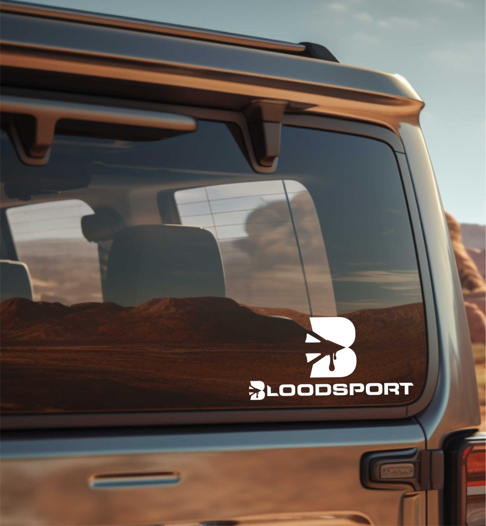 bloodsport archery decal, sticker, hunting fishing decal, car sticker b