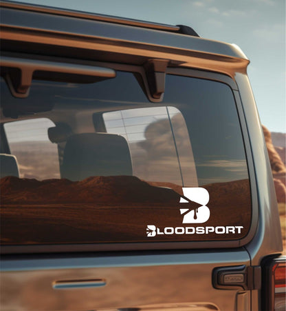 bloodsport archery decal, sticker, hunting fishing decal, car sticker b