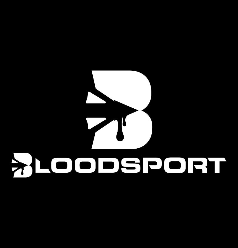bloodsport archery decal, sticker, hunting fishing decal, car sticker b