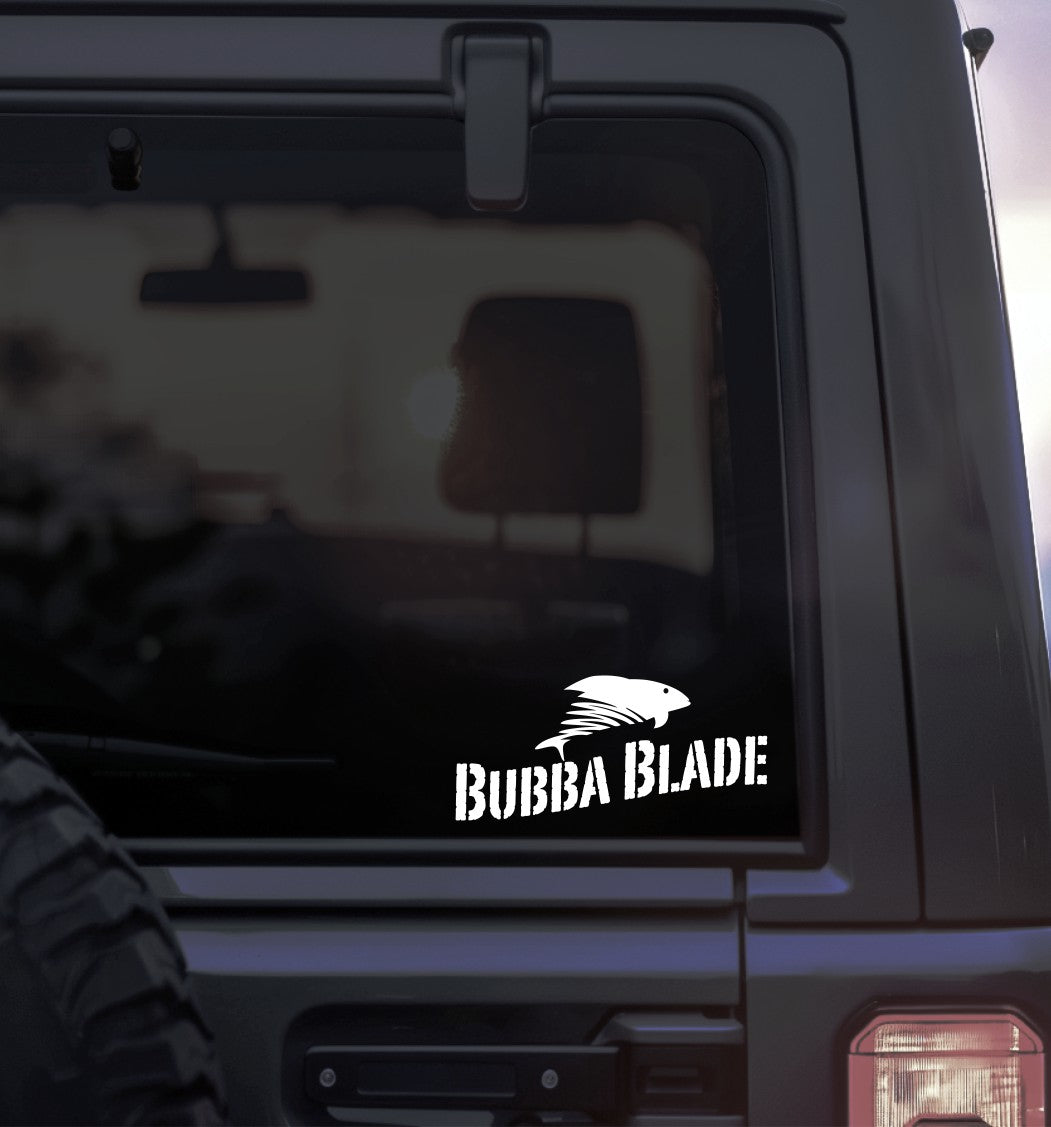 bubba blade decal, sticker, hunting fishing decal, car sticker b