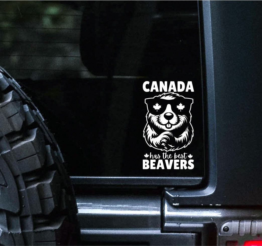 canada has the best beavers decal, sticker, canada sticker, car decal