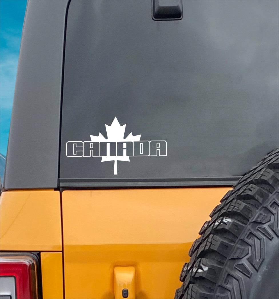 canada leaf decal, sticker, canada sticker, car decal
