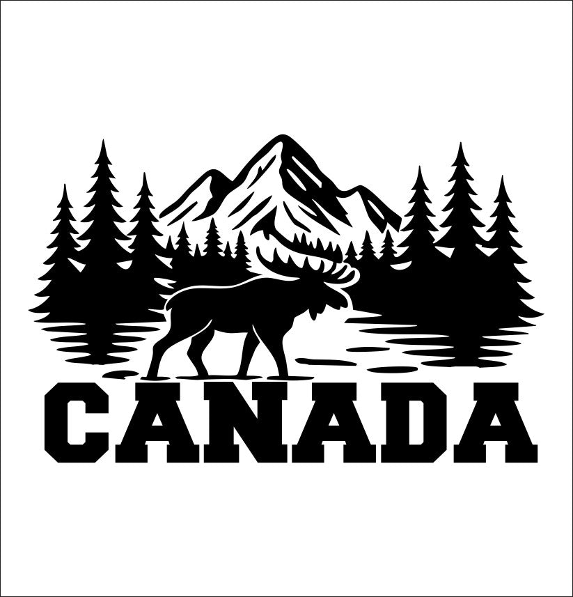 canada moose mountains decal, sticker, canada sticker, car decal