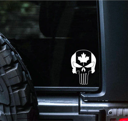 canada punisher flag decal, sticker, canada sticker, car decal
