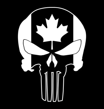 canada punisher flag decal, sticker, canada sticker, car decal